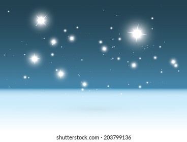 Virtual blue vector abstract 3D background template - Vector abstract blue scene illustration