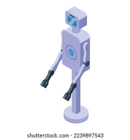 Virtual bot icon isometric vector. Smart tech. Help program