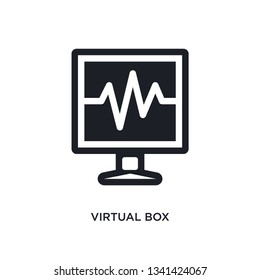 virtual box isolated icon. simple element illustration from technology concept icons. virtual box editable logo sign symbol design on white background. can be use for web and mobile