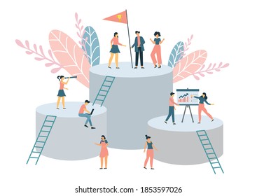 Virtual business assistant. teamwork on performance, brainstorming, card investment management. investing money in a project - vector - vector