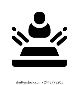 icono de llamada virtual. icono de glifo vectorial para su sitio web, móvil, presentación y diseño de logotipo.