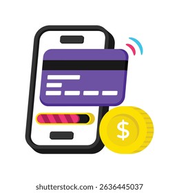 Virtual Card Vector style icon. Eps 10 file