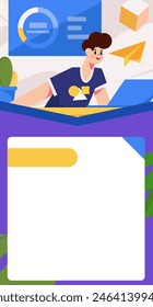 Personajes virtuales concepto de comunicación social de negocios Vector plano dibujado a mano ilustración
