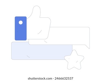 Personajes virtuales concepto de comunicación social de negocios Vector plano dibujado a mano ilustración
