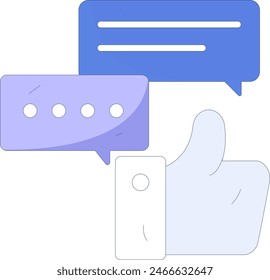 Virtual characters social communication concept business flat vector hand drawn illustration
