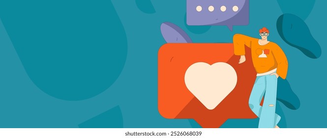 Personagens virtuais conceito de comunicação social negócio plano vetor mão desenhada ilustração
