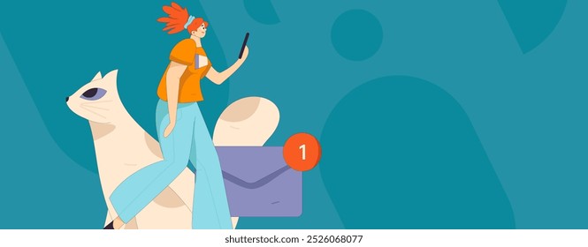 Personagens virtuais conceito de comunicação social negócio plano vetor mão desenhada ilustração
