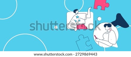 Virtual characters social communication concept business flat vector hand drawn illustration
