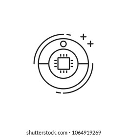 Virtual circuit icon. CPU symbol modern, simple, vector, icon for website design, mobile app, ui. Vector Illustration