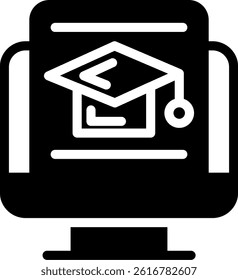 Virtual Classroom Glyph Vector Icon Design