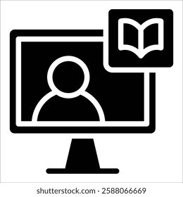 Virtual Classroom Icon Element For Design