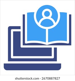 Elemento de icono de aula virtual para diseño