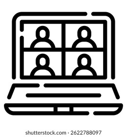 Virtual Classroom icon, for web, app, infographic, etc