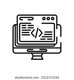 Virtual CML Outline Icon, Vector illustration