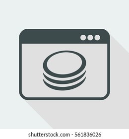 Virtual coin - Vector icon for computer website or application