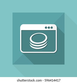 Virtual coin - Vector icon for computer website or application
