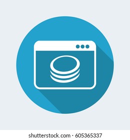 Virtual coin - Vector icon for computer website or application