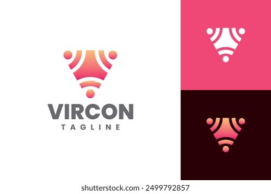 Vector del logotipo de la letra V de Virtual Connect