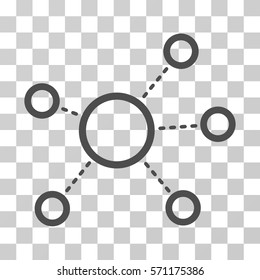 Virtual Connections icon. Vector illustration style is flat iconic symbol, gray color, transparent background. Designed for web and software interfaces.