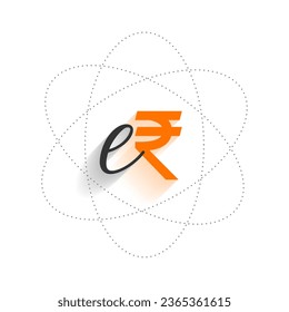 virtual currency erupi symbol background a contactless wallet payment vector