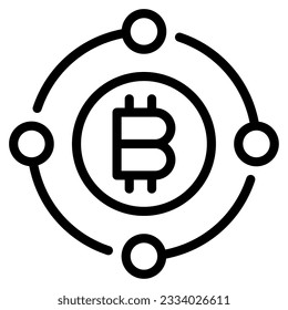 El icono de moneda virtual se puede usar para uiux, web, aplicación, infografía, etc