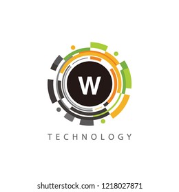 Virtual Data W Letter Logo