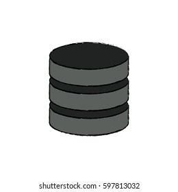 Virtual database storage icon vector illustration graphic design