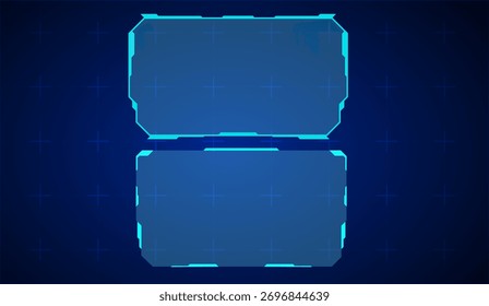 Virtual Display HUD Frame — Modern Set Futuristic UI Screen Vector