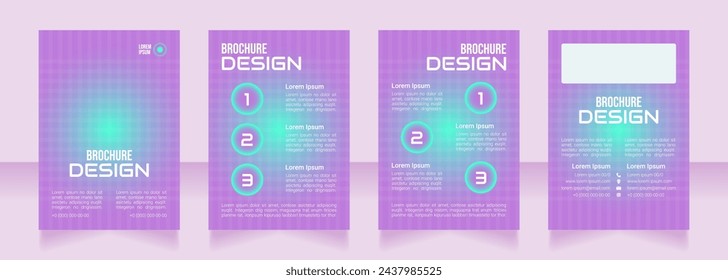 Virtual doctor appointment blank brochure design. Template set with copy space for text. Premade corporate reports collection. Editable 4 paper pages. Bebas Neue, Audiowide, Roboto Light fonts used