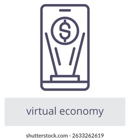 Virtual Economy Element For Design Graphic
