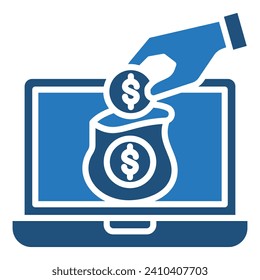 Virtual Embezzlement icon line vector illustration