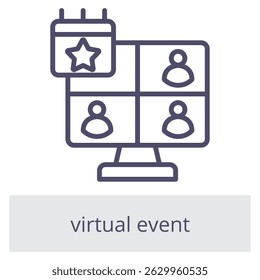 Elemento De Evento Virtual Para Diseño Gráfico