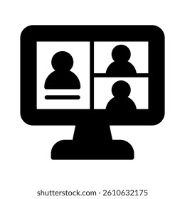 Virtual Event Icon Element for Design