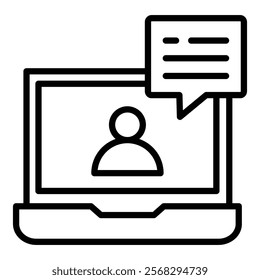 Virtual Events Icon Element For Design