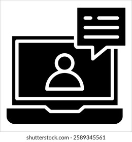 Virtual Events Icon Element For Design