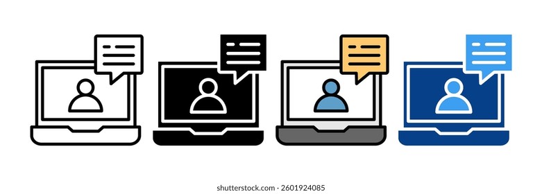 Virtual Events Icon Set Multiple Style Collection