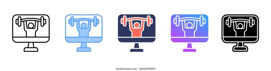 Virtual Fitness icon sheet multiple style collection