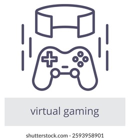 Virtual Gaming Element For Design Graphic