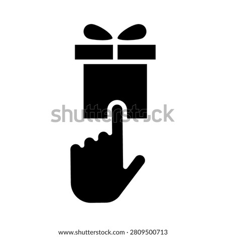 Virtual gift icon vector. Digital present illustration sign. Online gift symbol. Virtual reward logo or mark.