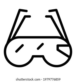 Virtual glasses icon. Outline Virtual glasses vector icon for web design isolated on white background