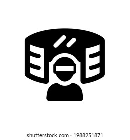 Icono de gafas virtuales. Archivo EPS vectorial.