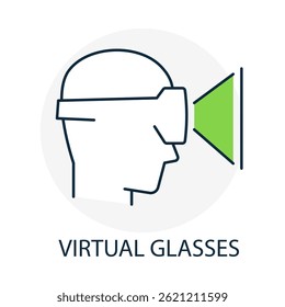 Virtual Glasses – Wearable Display Representing Augmented Viewing with editable stroke