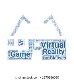 virtual glasses word cloud. tag cloud about virtual glasses
