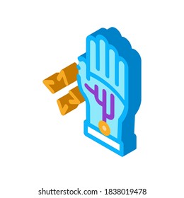 virtual glove technology icon vector. isometric virtual glove technology sign. color isolated symbol illustration