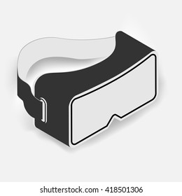 Virtual goggles vector illustration, isometric.