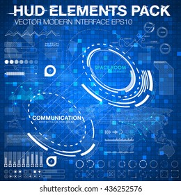 Virtual graphic touch user interface. UI hud infographic interface screen monitor. set elements for motion design. Infographic elements. futuristic user interface HUD UI UX. 