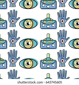 virtual hand and visual digital game experience background