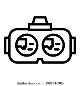 Virtual headset icon. Outline Virtual headset vector icon for web design isolated on white background