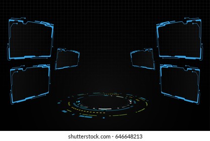 Virtual Hud Gui VR Glass Technology System Smart AI Concept Background Template