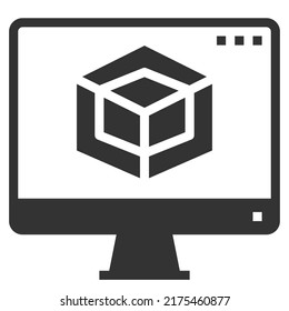 VIRTUAL Icon Business Vector Illustration 
